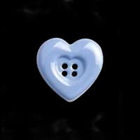 blue button shaped as a heart