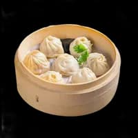basket of steamed dumplings